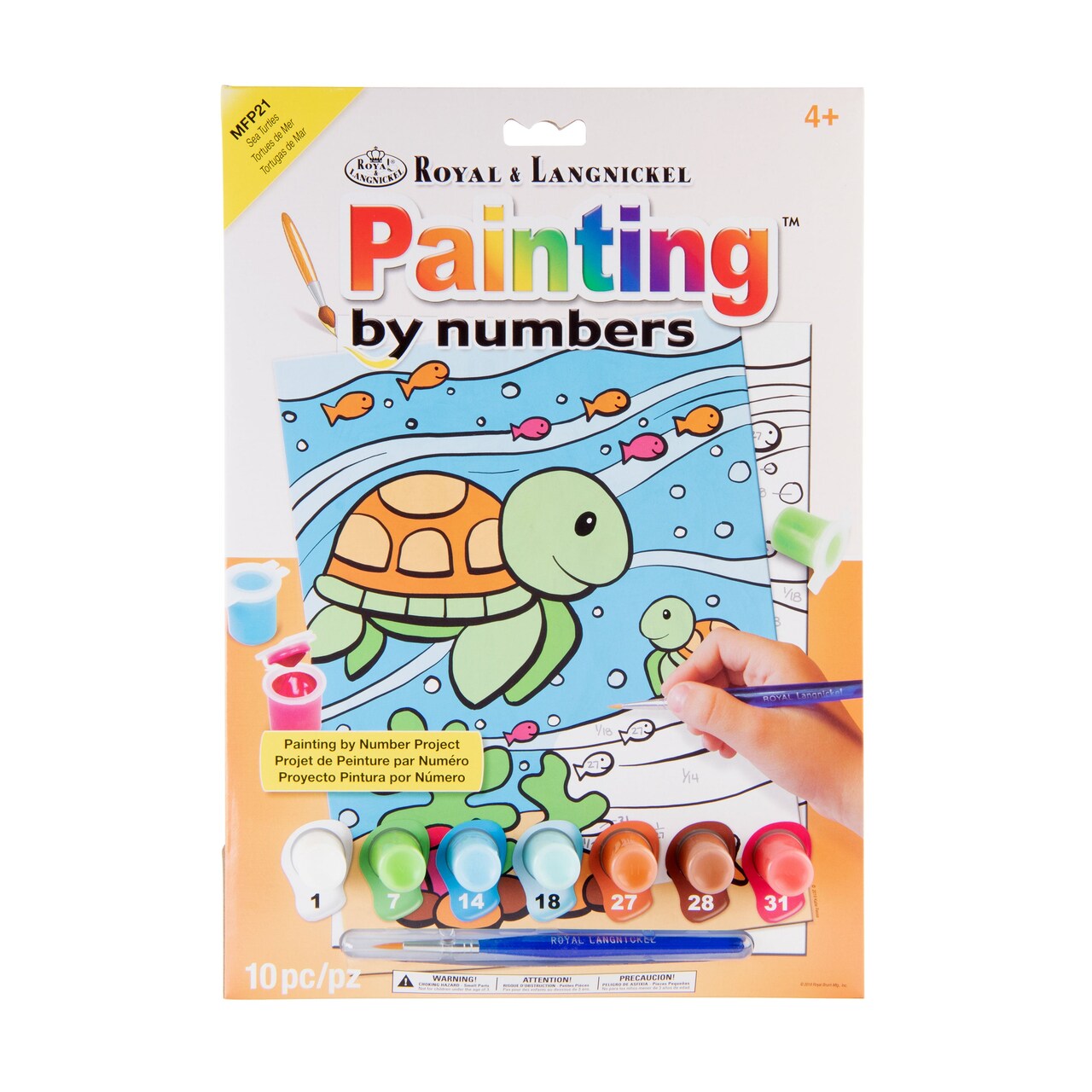 MFP21 | Painting by numbers™ Children's 10pc 8.75" x 11.75" Sea Turtles Painting Project